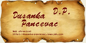 Dušanka Pančevac vizit kartica